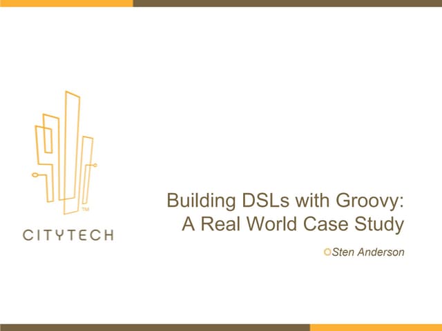 Building DSLs with Groovy