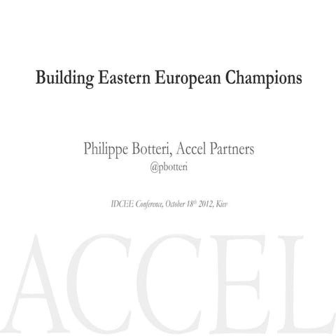 Building eastern european champions (final)