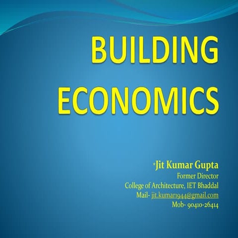 Building Economics 