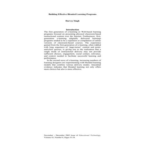 Building effective blended learning programs