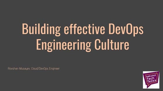 Building effective dev ops engineering culture new