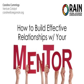 Building effective mentoring relationships | PPTX
