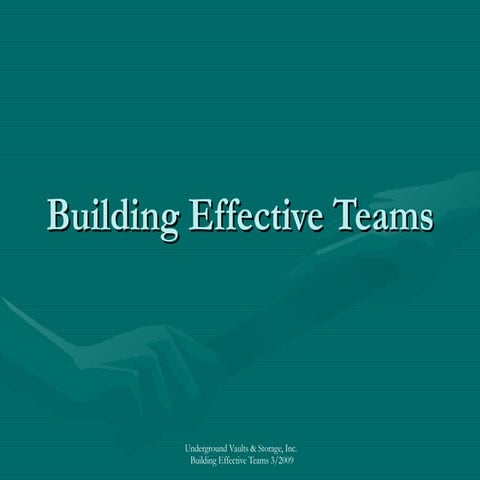 Building Effective Teams