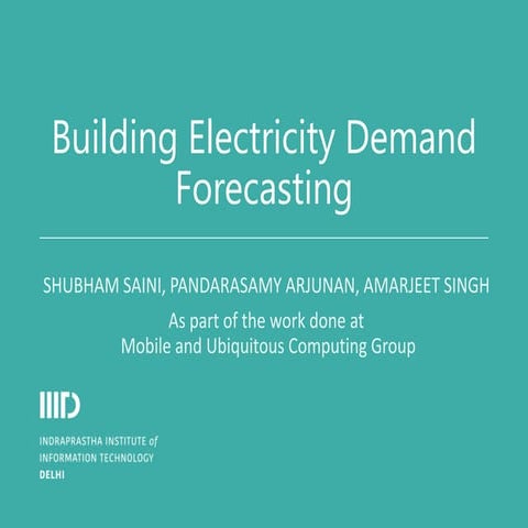 Building Electricity Demand Forecasting