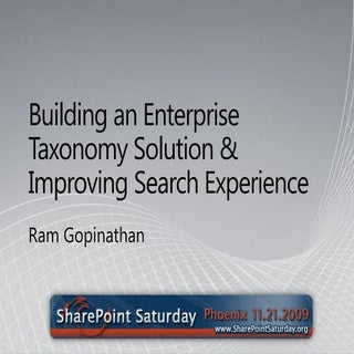 Building an Enterprise Taxonomy Sol...