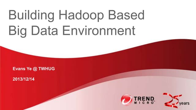 Building hadoop based big data environment