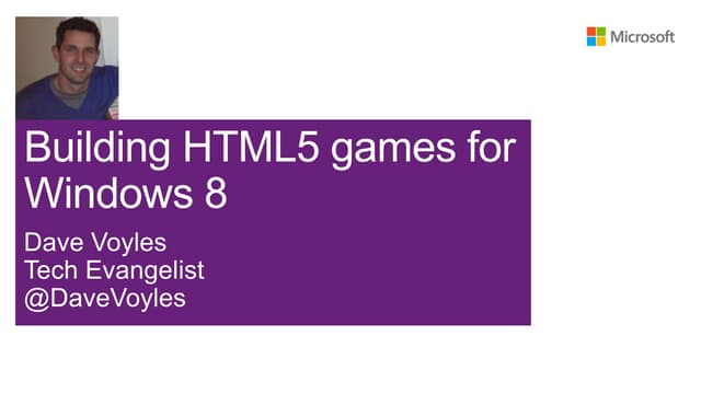Building HTML5 games for windows 8