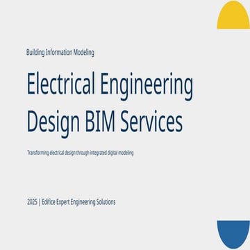 Comprehensive Electrical Engineering & BIM Design Services – USA & Global Projects