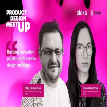 Building innovation pipeline with service design methods