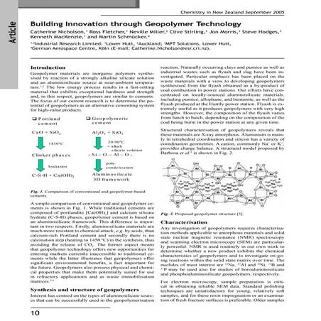 Building innovation through geopolymer
