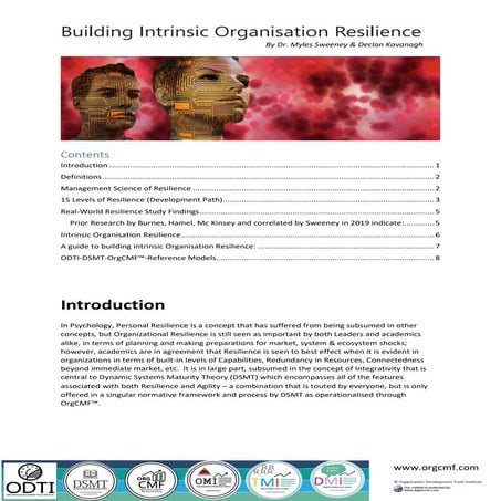 Building intrinsic organisation resilience 2021
