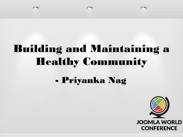 Building maintaining healthy community - JWC 2015