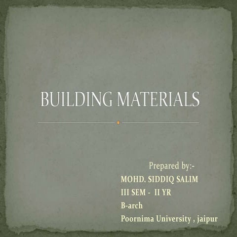 Building materials 
