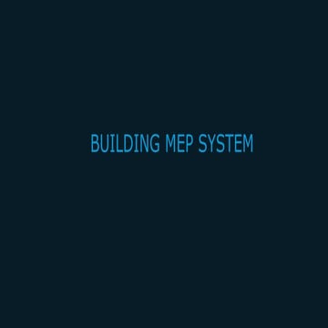 BUILDING MEP SYSTEM