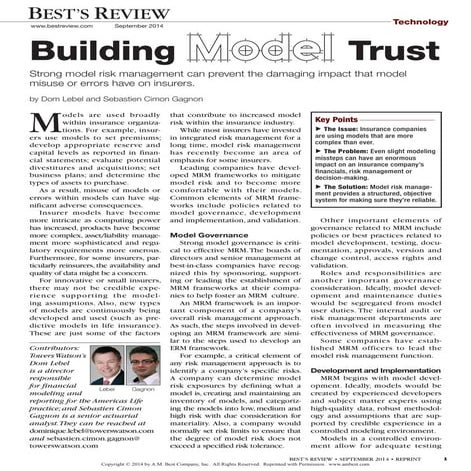 Building model trust