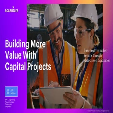 Building More Value with Capital Markets - EPC Edition
