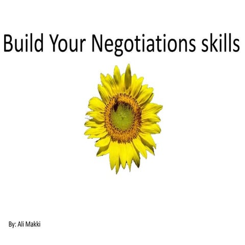 Building Negotiations Skills