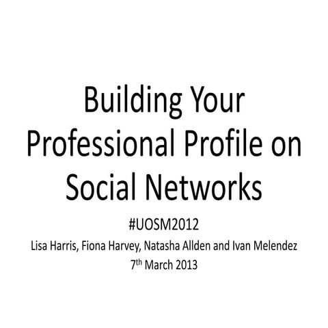Building online professional profile