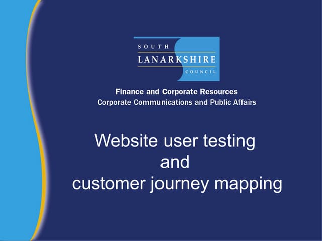 Building perfect websites user testing
