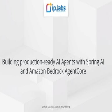 Building production-ready AI Agents with Spring AI and Amazon Bedrock AgentCo...