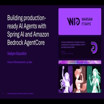 Building production-ready AI Agents with Spring AI and Amazon Bedrock ...
