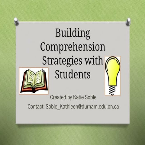 Building Reading Comprehensions with students.ppt