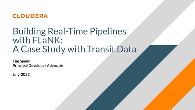 Building Real-time Pipelines with FLaNK_ A Case Study with Transit Data