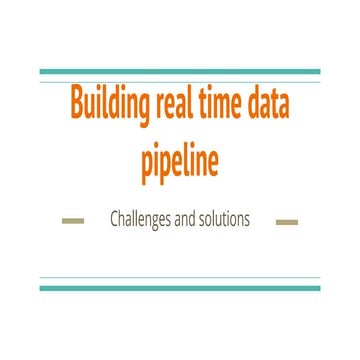 Building real time Data Pipeline using Spark Streaming | PPTX | Cloud ...