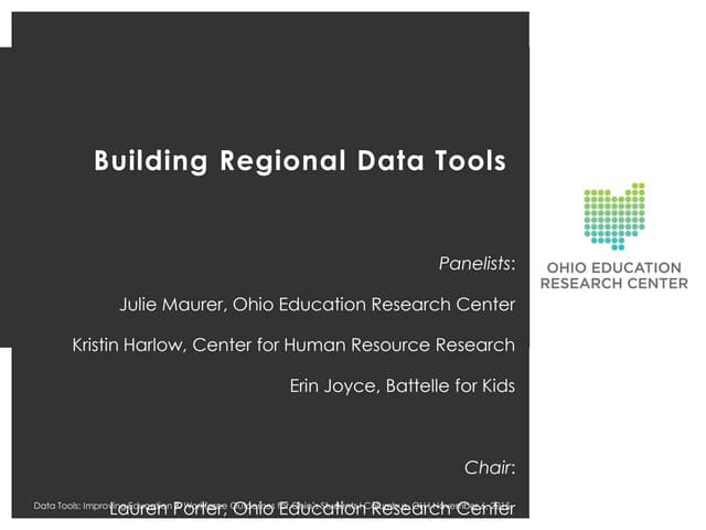 Building regional data tools