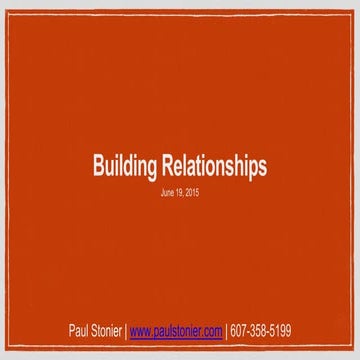 Building Relationships Through Social Media