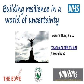Building resilience in a world of uncertainty