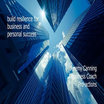 Building Resilience - 30th September 2020