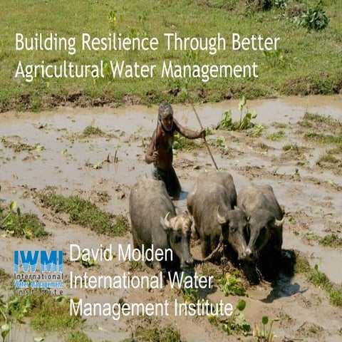 Building Resilience Through Better Agricultural Water Management - David Mold...