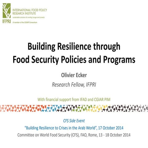 Building resilience through food security policies and programs (ecker), 17 1...