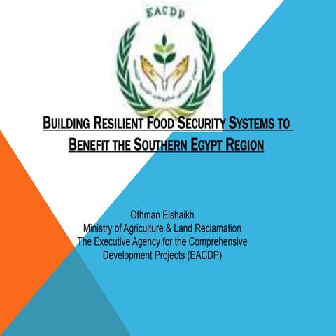 Building resilient food security  project    