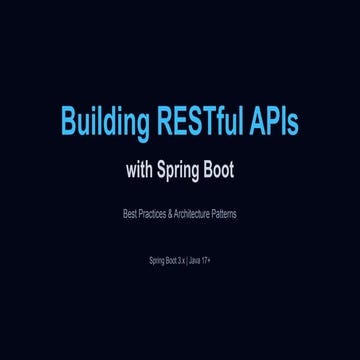 t.pBuilding RESTful APIs with Spring Boo.ptx
