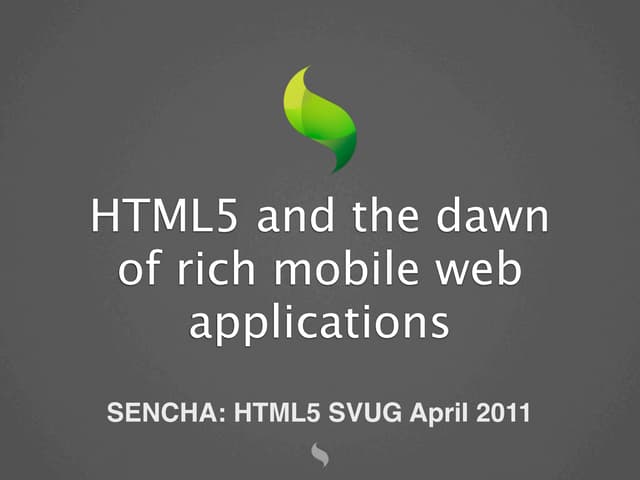 Building Rich Mobile Apps with HTML...
