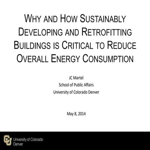 Buildings:  consumption, tools, challenges