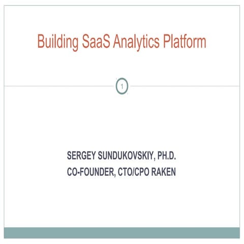 Building SaaS Analytics Platform