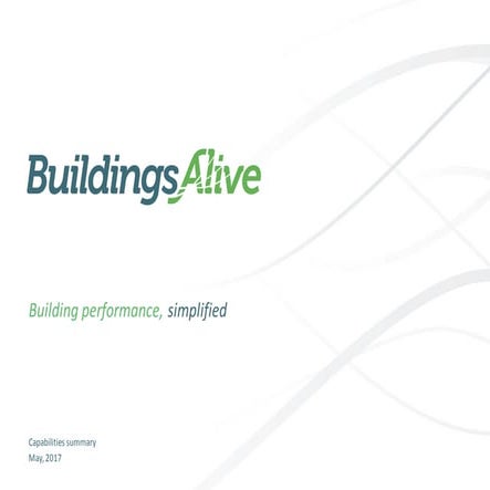 Buildings Alive - Capabilities Summary (May 2017) | PDF