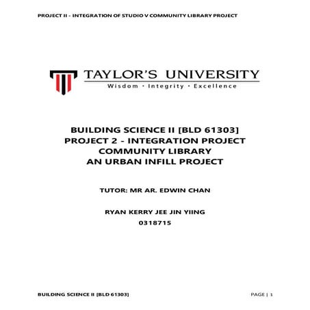 Building Science 2 - Integration Project - Community Library