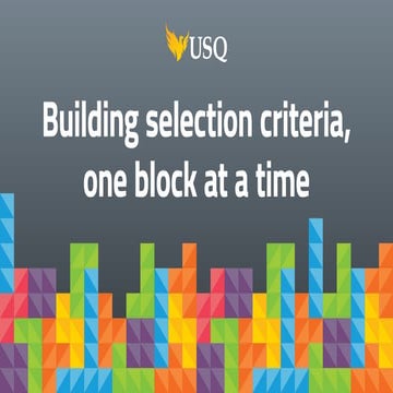 How job selection criteria is like Tetris