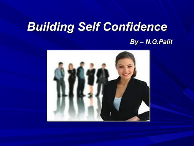 Building self confidence