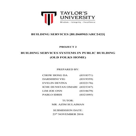 BUILDING SERVICE PROJECT 2 FINAL REPORT