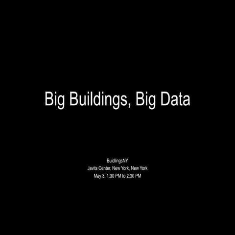 Big Data Energy Management for Big Buildings