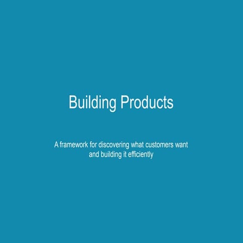 Building software products