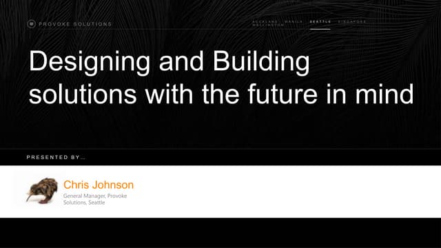 SharePoint Saturday Redmond - Building solutions with the future in mind