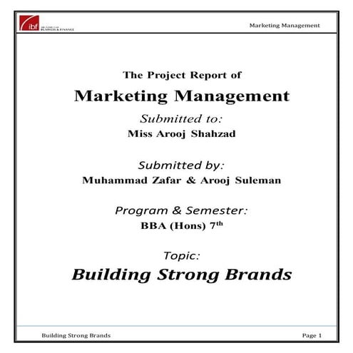 Building Strong Brands|Brand making|MS word file.|Docx