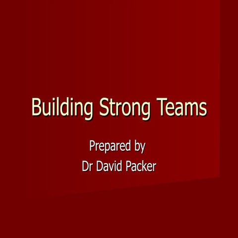Building Strong Teams