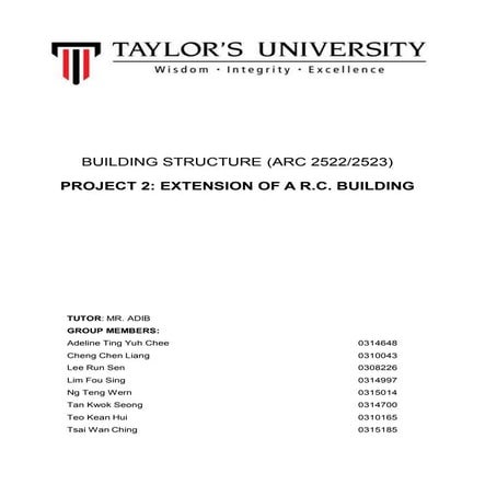 Building Structure Project 2 Group Report | PDF